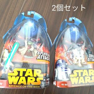 【2点セット】STAR WARS　フィギュア　ヨーダ&R2D2