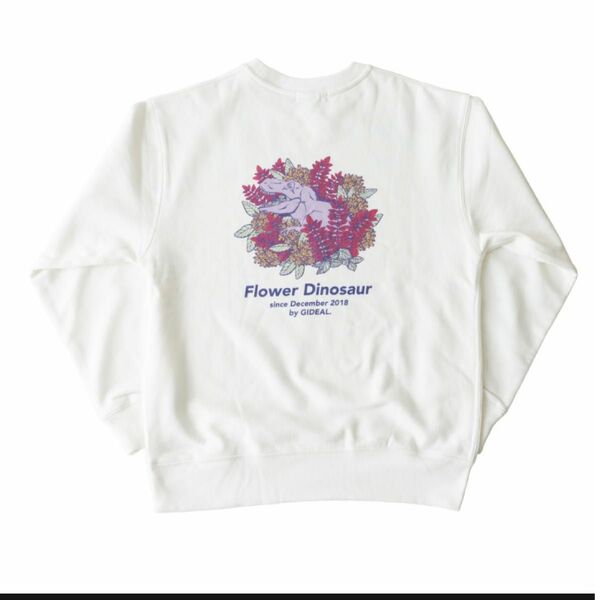 ジディール（GIDEAL）　　Flower Dinosaur sweat【white】