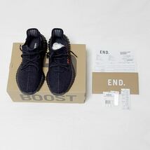 【美品】1回短時間着用のみ 27.5 adidas YEEZY BOOST 350 V2 CP9652 triple black bred 黒 赤 アディダス イージー ブースト350_画像2