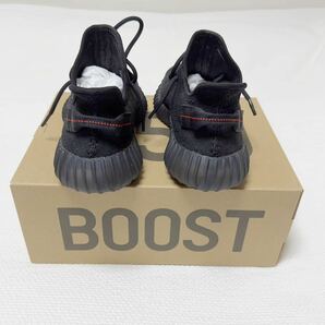 【美品】1回短時間着用のみ 27.5 adidas YEEZY BOOST 350 V2 CP9652 triple black bred 黒 赤 アディダス イージー ブースト350の画像3