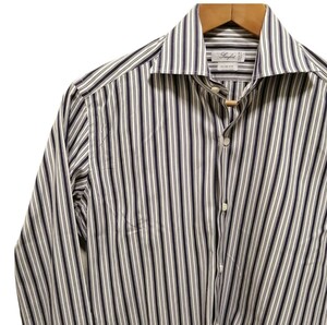 【美品】Sanfortドレスシャツ 15-38 イタリア製 ジャンネット giannetto