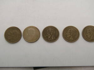 コイン　ベルギー　硬貨　５枚　（Ｌ697）