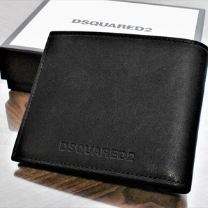 DSQUARED2 ディースクエアード ICON leather Bi-fold wallet コインレス スムースレザー 二つ折り 財布 未使用の画像2
