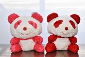 a.... soft toy L large size big Panda red & pink 2 point set beautiful goods 