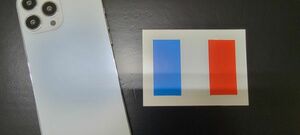 フランス　トリコロール　国旗　ステッカー／シール　送料無料　スマホ　Android・iPhone　
