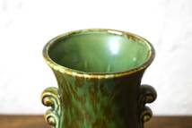 ビンテージ 陶器フラワーベース インテリア ヴィンテージ 花瓶 フラワー ディスプレイ オブジェ 置物 アメリカンビンテージ グリーン_画像6