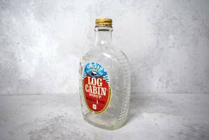 ビンテージ Log Cabin ボトル ガラス瓶 小物入れ キャンプ アンティーク雑貨 ヴィンテージ ディスプレイ