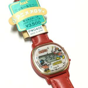 [ очень редкий! retro & Vintage ] Seiko SEIKO аниме мелодия Mickey Mouse & Minnie Mouse наручные часы Disney 