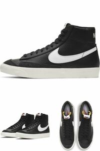 【Nike Refurbished】【Nike Blazer Mid '77 Vintage】ナイキ ブレーザー ミドル’77 ヴィンテージ BLACK xWHITE BQ6806-002 28.5㌢