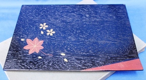 (0424)　茶道具　漆芸　木製菓子皿　１枚　25.5×18cm