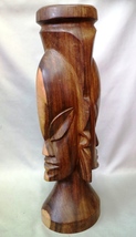 (0410)　アフリカン　エスニック　高級天然木　木彫　一刀彫　　高さ 40.5cm_画像10