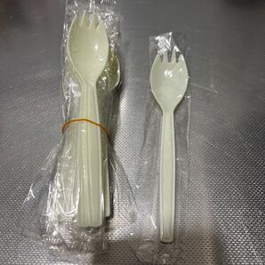 スプーンフォーク 10本 プラスチック 使い捨て