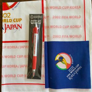 サッカー2002 FIFAW杯　KOREA JAPAN 競技場内限定商品　　バンダナとシャープペン