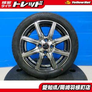 NBOX 15インチ 4本 新品 共豊 シュタイナー SF-G エンケイ監修 + ROADSTONE HP02 165/55R15 75V デイズ タント ワゴンR メッキ 岡崎