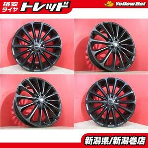 送料無料 4本 WALD ポルトフィーノ2 CASTED 20inch ホイール セット 8.5J 9.5J +33 +40 5H 5穴 PCD 114.3 フーガ マットブラック 前後異形