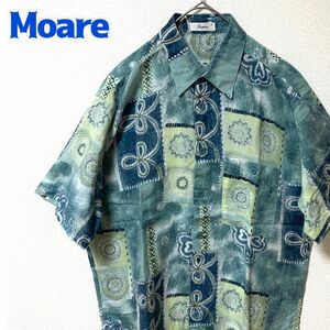 Moare 古着 半袖シャツ 柄シャツ アート柄 ヴィンテージ レトロ 総柄