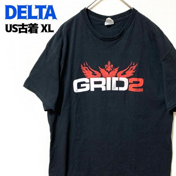 US古着 DELTA 半袖Tシャツ グラッド2 レーシングゲーム プリントロゴ ゆるだぼ ヴィンテージ