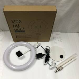 RING FILL LIGHT LED リングライト F-537S 明るさ調整可能 色変更可能 自撮り ビデオ 撮影 リモート 会議 などに 23041402