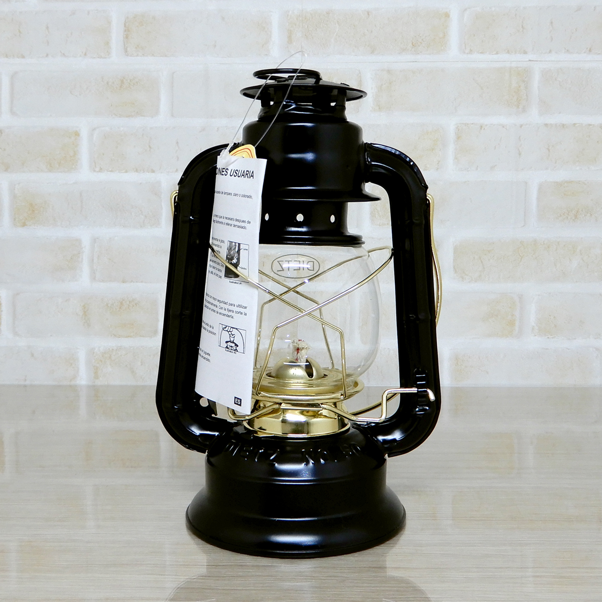 替芯付【送料無料】新品 Dietz #50 Comet Oil Lantern Black & Gold