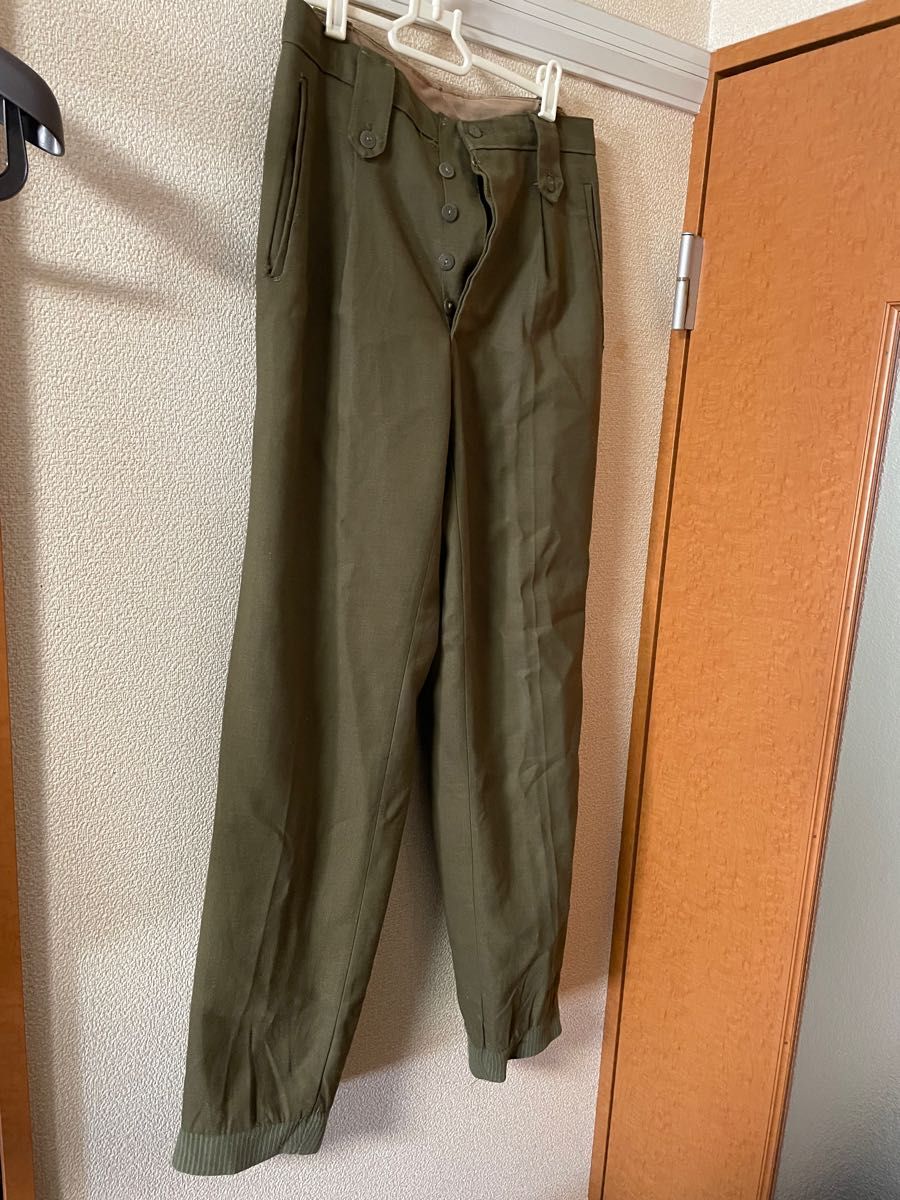 新品未使用 タグ付 70-80s 昭和レトロ ポリエステル フレアパンツ