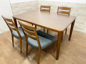 展示品相当【美品】karimoku カリモク ダイニングテーブル チェア 5点セット 4人用 椅子 CT61 食卓机 DU4820 日本製 参考定価47万（貝105)