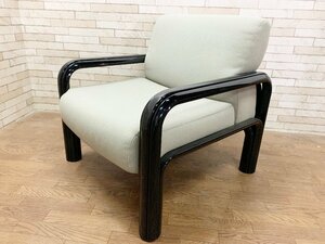 Knoll ノール　一人掛けソファー 1P 一人用 アームチェア ラウンジチェア ガエ・アウレンティ 布製 アメリカ製（G) (貝007)