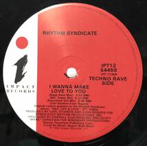 レア 倉庫出 シュリンク 1992 Rhythm Syndicate / I Wanna Make Love To You Feat Captian Remo Original US 12 90s Hip Hop Reggae Raga_画像3