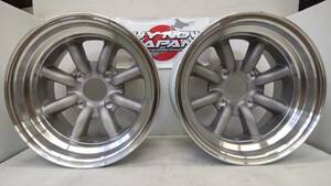 【在庫あり即納】RS Watanabe R TYPE 14×8.5J-13 4H-114.3 地肌シルバー(廃盤色) 14インチ ワタナベ アルミホイール 2本