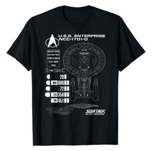 スタートレック NCC-1701-D ★ 黒A Ｔシャツ ３XL