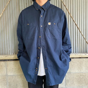 Carhartt カーハート RELAXED FIT 長袖 ボタンダウ ワークンシャツ メンズXL