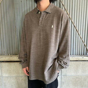 ビッグサイズ Polo Ralph Lauren ポロラルフローレン 鹿の子 長袖ポロシャツ メンズ2XL