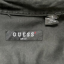 90年代 GUESS ゲス ワンポイントロゴ刺繍 長袖 コットンツイル ボタンダウンシャツ メンズL_画像9