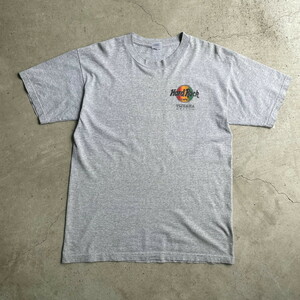 90年代～00年代 HARD ROCK CAFE ハードロックカフェ アドバタイジング 企業系 胸ロゴ バックプリント Tシャツ メンズL
