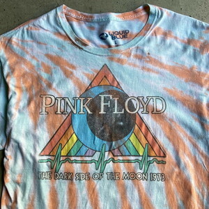 LIQUID BLUE PINK FLOYD THE DARK SIDE OF THE MOON ピンクフロイド ダークサイドオブザムーン タイダイ バンドTシャツ メンズL