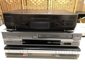 YU-1102　日立　HITACHI　HDD＆DVDレコーダー　DV-DH250T　DV-PF3　ビデオ一体型DVDプレイヤー　V-F43　ビデオカセットレコーダー　ゆ/120