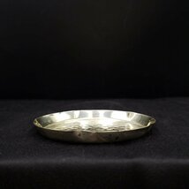 茶托 トレー 直径約8.3cm プレート 茶たく 金属製 小物入れ 小物置き アクセサリー置き 小皿 インテリア 雑貨 5客 詳細不明【プs1401】_画像4