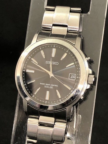 美品SEIKO/セイコー 7B52-0AF0 ソーラー メンズ腕時計 稼働 記念品
