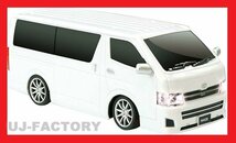 【1/24スケール・RCカー/トヨタ公認】★TOYOTA HIACE（ハイエース）ローダウン仕様/ホワイト★27MHz フルファンクション・ヘッドライト点灯_画像1