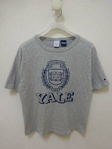 Champion T1011 x YALE UNIVERSITY 半袖Tシャツ MADE IN USA グレー 灰色 メンズ L チャンピオン イェール大学