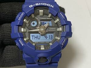 カシオ CASIO Gショック G-SHOCK アナログ デジタル コンビネーション ブルー GA-700-2AJF 展示未使用品