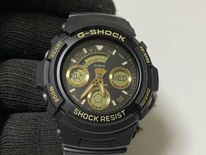 カシオ CASIO Gショック G-SHOCK アナデジ ブラック×ゴールド AW-591GBX-1A9JF 展示未使用品