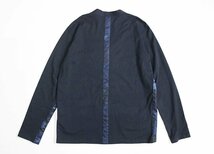 美品 COMME des GARCONS HOMME ◆迷彩テープ カーディガン ネイビー Mサイズ コットン Vネック カモフラ コムデギャルソン オム ◆XE12_画像2