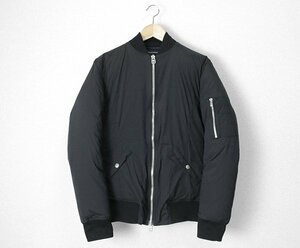 RESOUND CLOTHING ◆MADOWN JACKET ダウン ブルゾン 黒 1 中綿 MA-1 フライトジャケット リサウンドクロージング ◆XE6