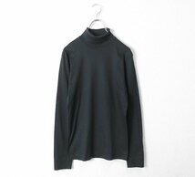 Helmut Lang ◆90～00’前半 タートルネック カットソー 黒 XS ハイネック 長袖 コットン ストレッチ Tシャツ ヘルムートラング ◆ZX7_画像1