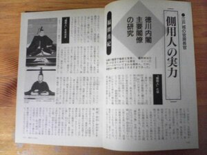 AB 　「歴史読本」切り抜き　江戸城の官房長官　側用人の実力　福留真紀　切り抜き4枚　2001年11月号