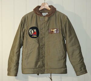 Редкий старый настоящий McCoy's Okamoto Tag N-1 Deck Jacket / The Real McCoy's Real McCoys N1 Real McCoys