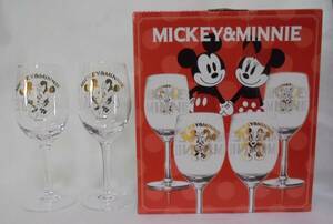 レア　ミッキー ミニー ペアグラス ワイングラス ミッキーマウス ミニーマウス 未使用　保管品