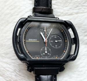 SEIKO / GIUGIARO / モトクロス / 7A28-5000 / 黒 / 動作未確認 / ジウジアーロ