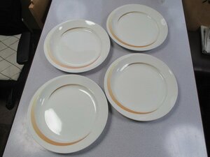 F031【NARUMI BONE CHINA ナルミ ボーンチャイナ ラウンドリム36cm】飾皿 盛皿 大皿バイキング洋食器4枚