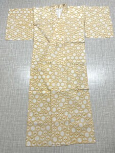  б/у прекрасный товар кимоно античный кимоно желтый цвет белый рисунок годы предмет 2362